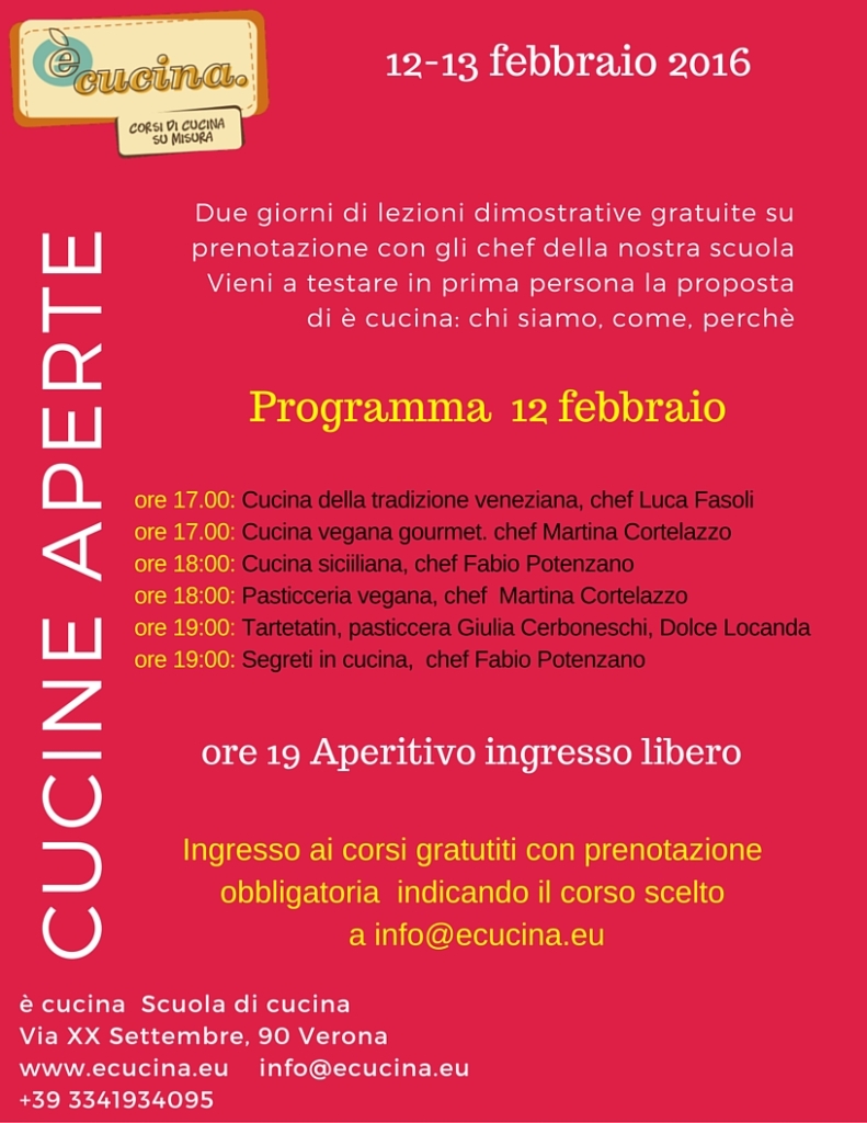 cucine aperte 12 febbraio